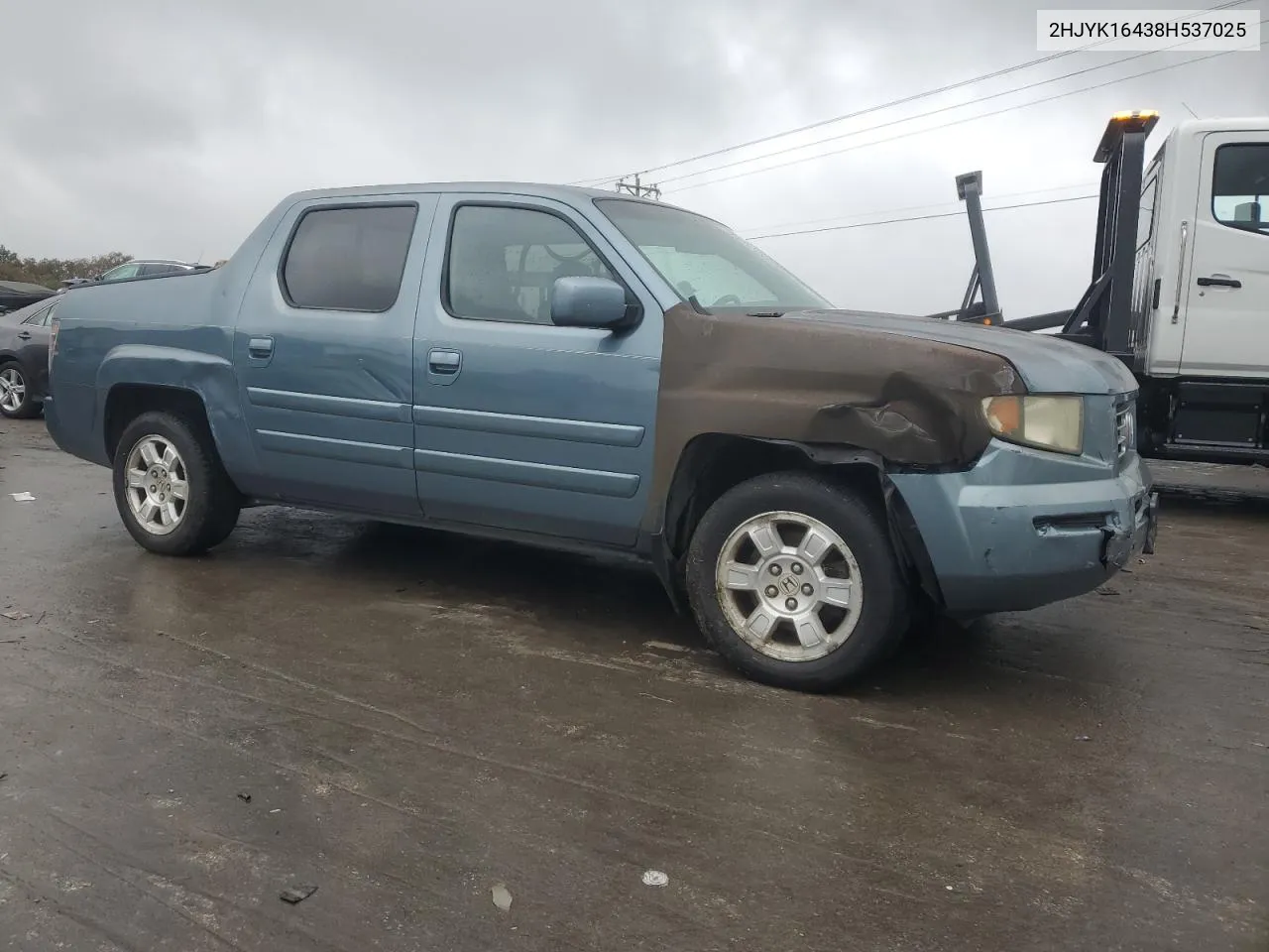 2008 Honda Ridgeline Rts VIN: 2HJYK16438H537025 Lot: 70527043