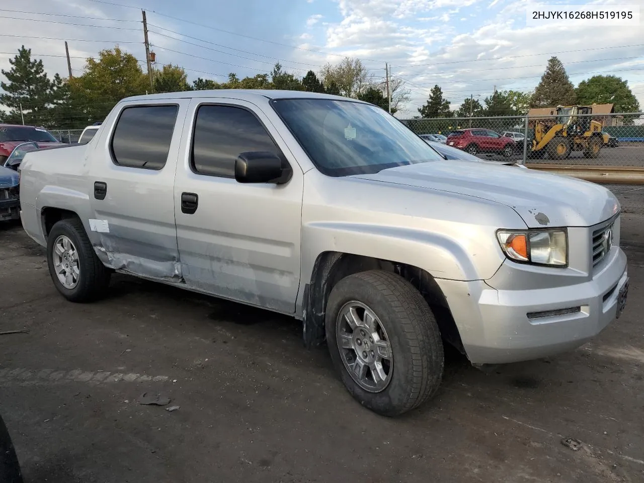 2008 Honda Ridgeline Rt VIN: 2HJYK16268H519195 Lot: 71834764