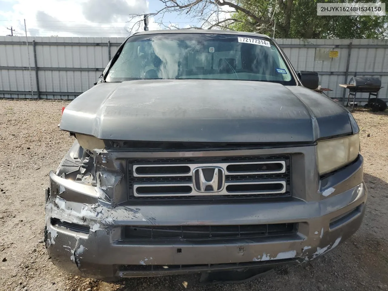 2008 Honda Ridgeline Rt VIN: 2HJYK16248H534150 Lot: 72177314