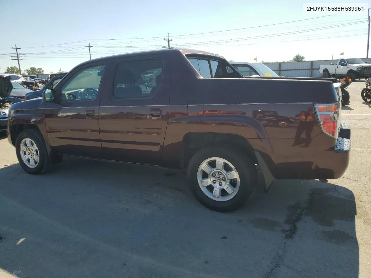 2008 Honda Ridgeline Rtl VIN: 2HJYK16588H539961 Lot: 72217774