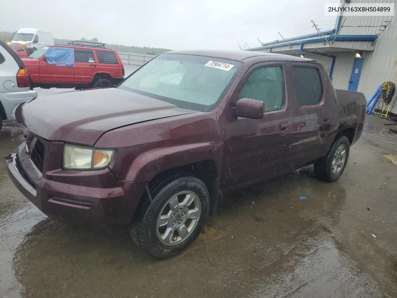 2008 Honda Ridgeline Rtx VIN: 2HJYK163X8H504899 Lot: 72964714