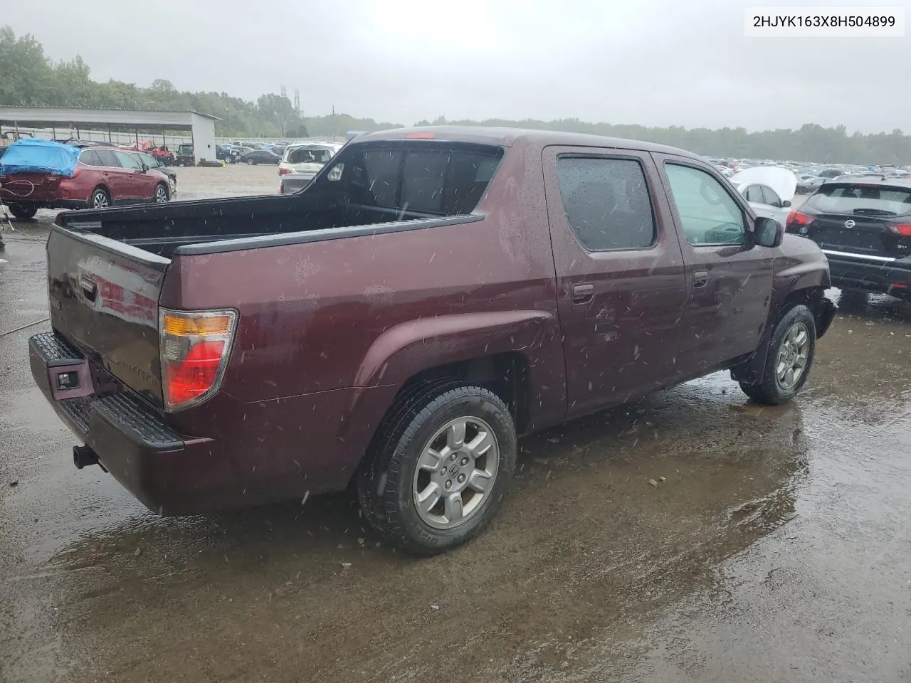 2008 Honda Ridgeline Rtx VIN: 2HJYK163X8H504899 Lot: 72964714