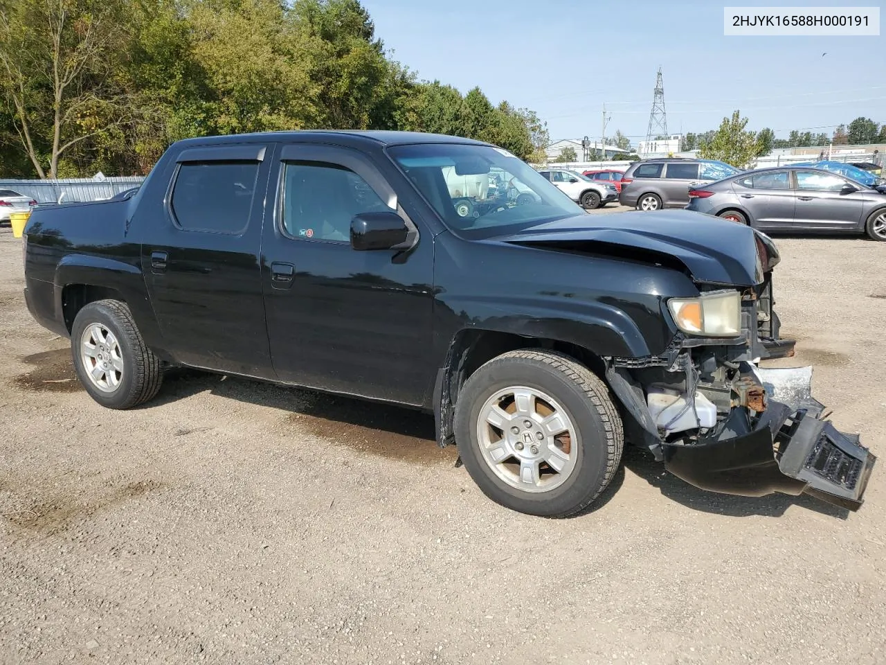 2008 Honda Ridgeline Rtl VIN: 2HJYK16588H000191 Lot: 73491914