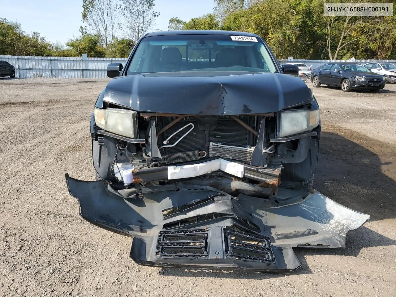 2008 Honda Ridgeline Rtl VIN: 2HJYK16588H000191 Lot: 73491914