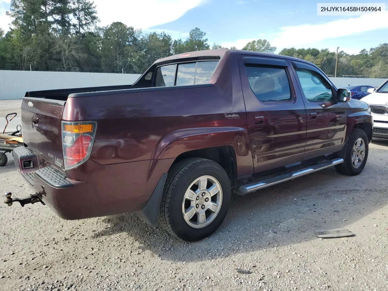 2008 Honda Ridgeline Rts VIN: 2HJYK16458H504964 Lot: 73536864