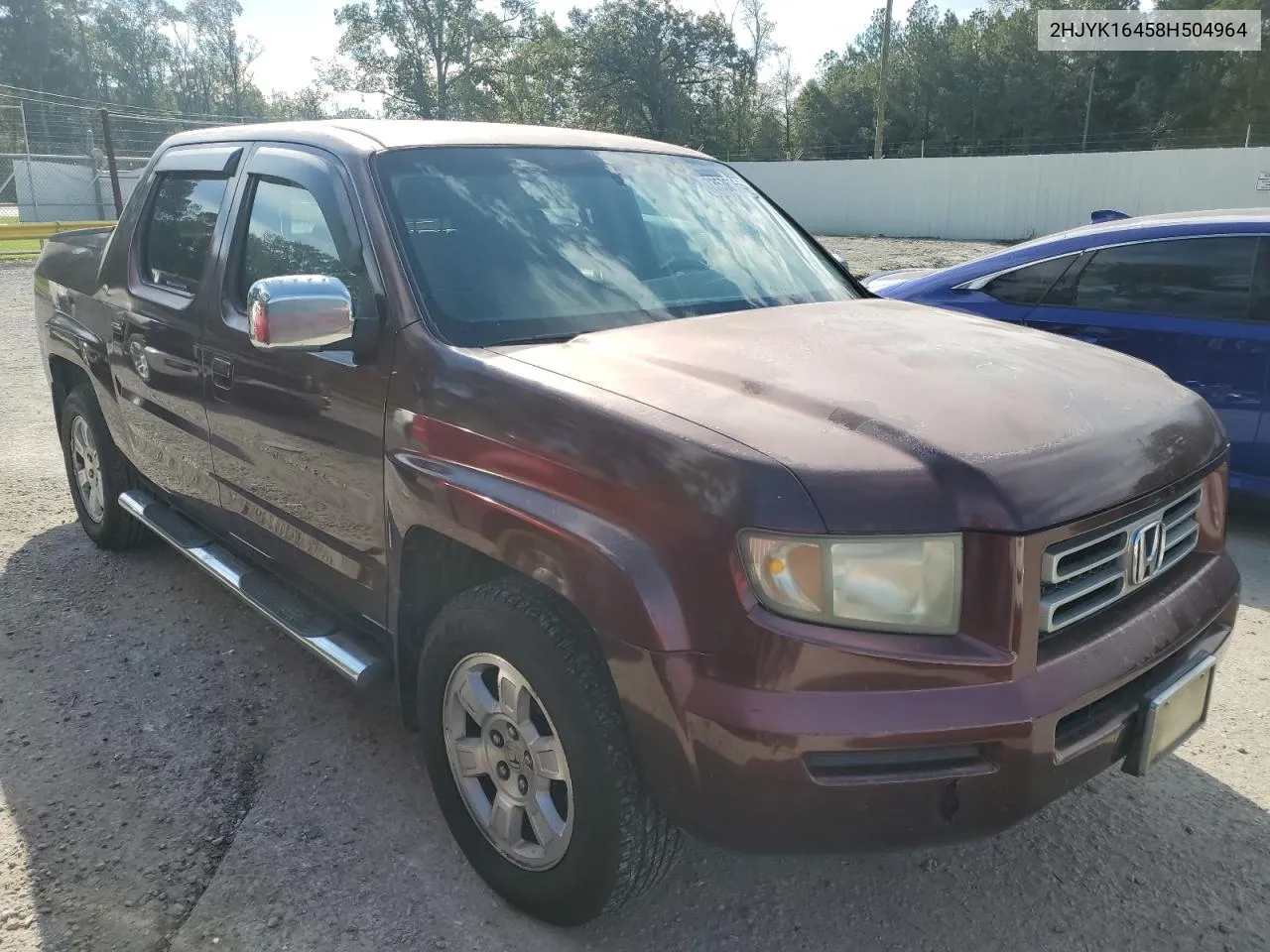 2008 Honda Ridgeline Rts VIN: 2HJYK16458H504964 Lot: 73536864