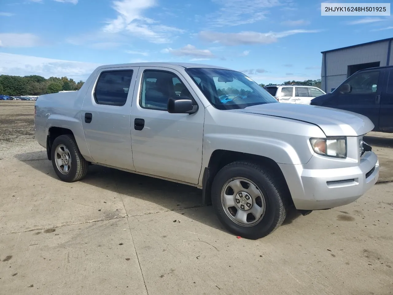 2008 Honda Ridgeline Rt VIN: 2HJYK16248H501925 Lot: 73647194