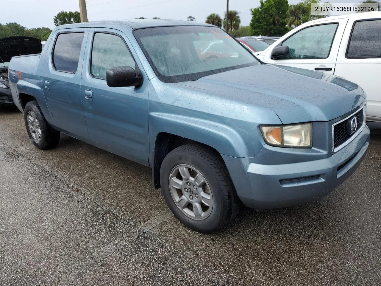 2008 Honda Ridgeline Rtx VIN: 2HJYK16368H532196 Lot: 74224484