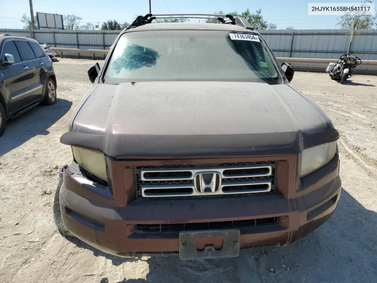 2008 Honda Ridgeline Rtl VIN: 2HJYK16558H541117 Lot: 74363454