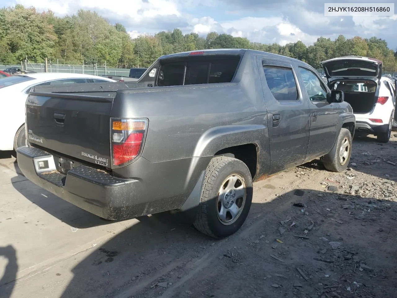 2008 Honda Ridgeline Rt VIN: 2HJYK16208H516860 Lot: 74546734