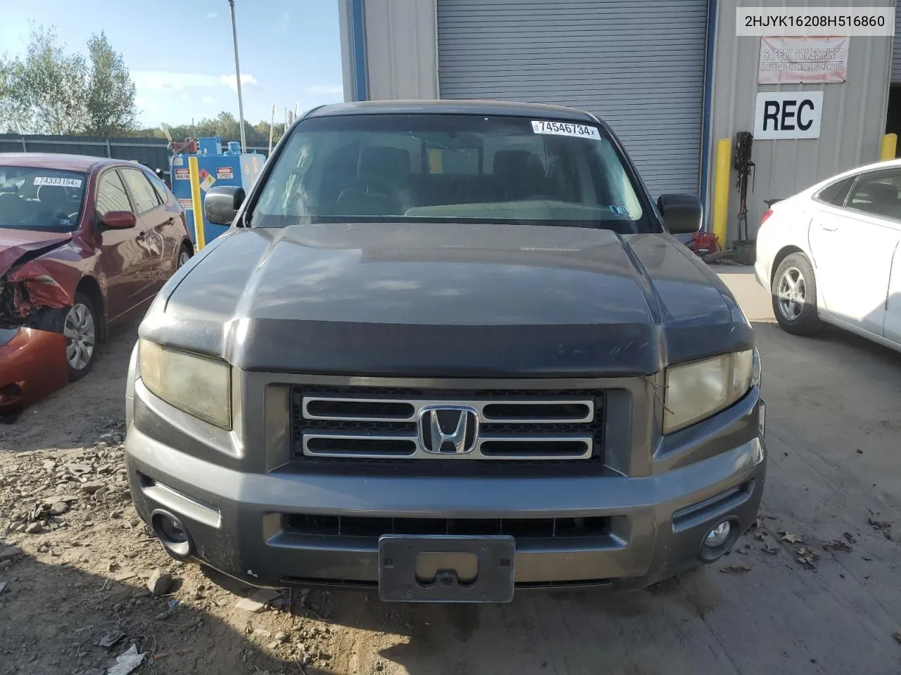 2008 Honda Ridgeline Rt VIN: 2HJYK16208H516860 Lot: 74546734