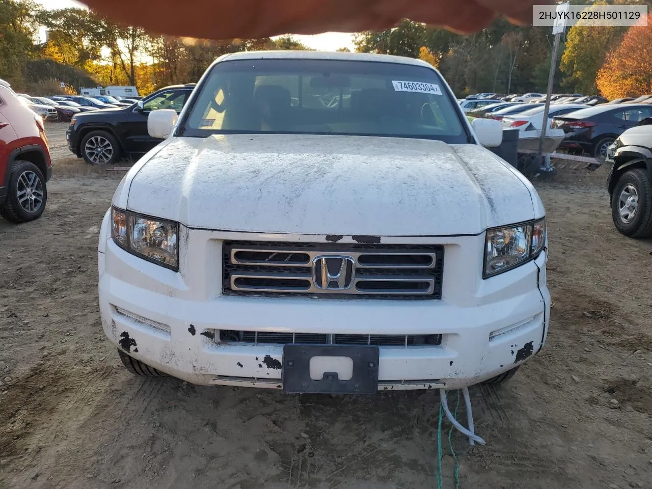 2008 Honda Ridgeline Rt VIN: 2HJYK16228H501129 Lot: 74603304