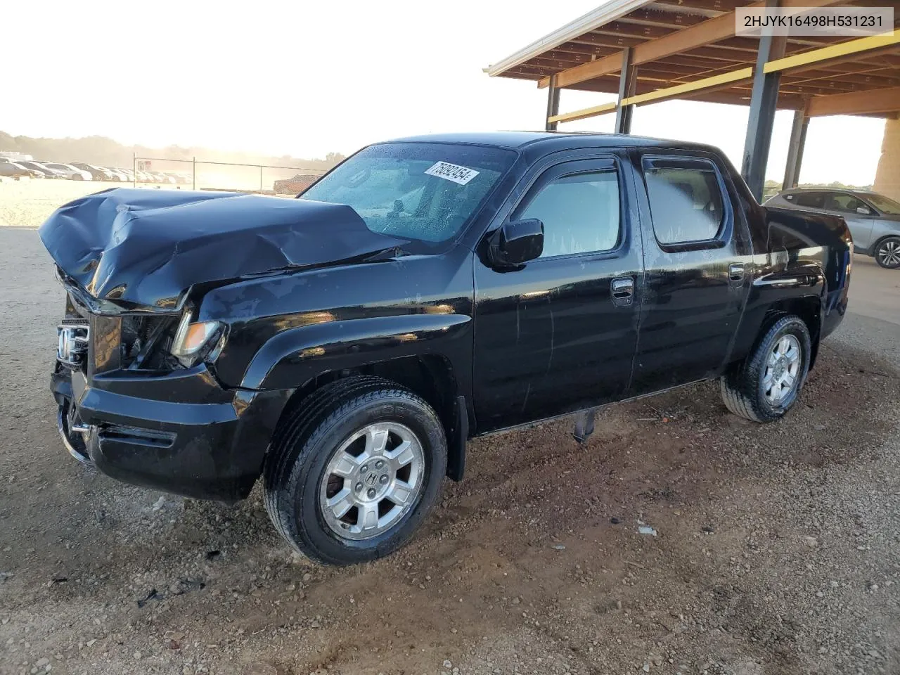 2008 Honda Ridgeline Rts VIN: 2HJYK16498H531231 Lot: 75092454