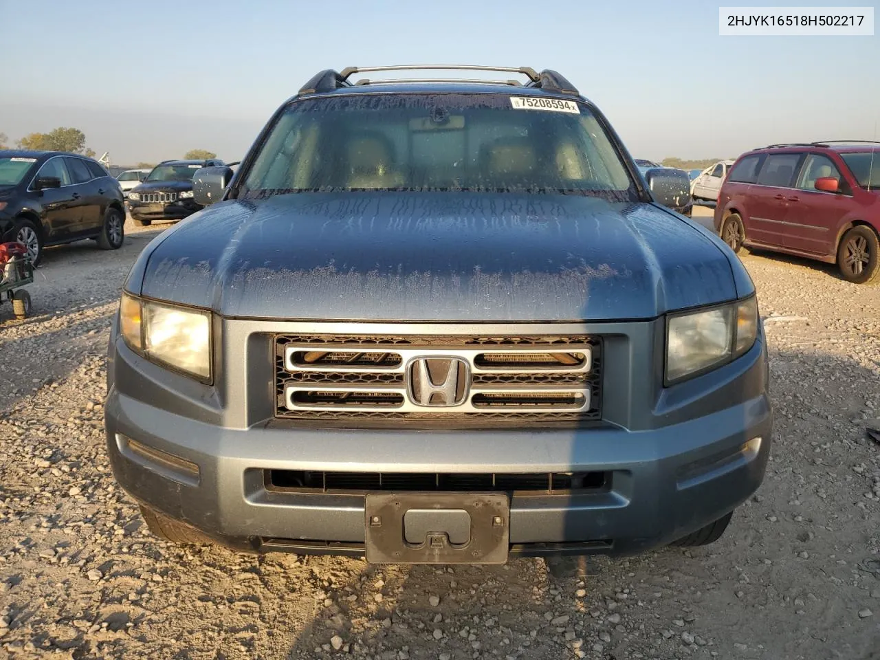 2008 Honda Ridgeline Rtl VIN: 2HJYK16518H502217 Lot: 75208594