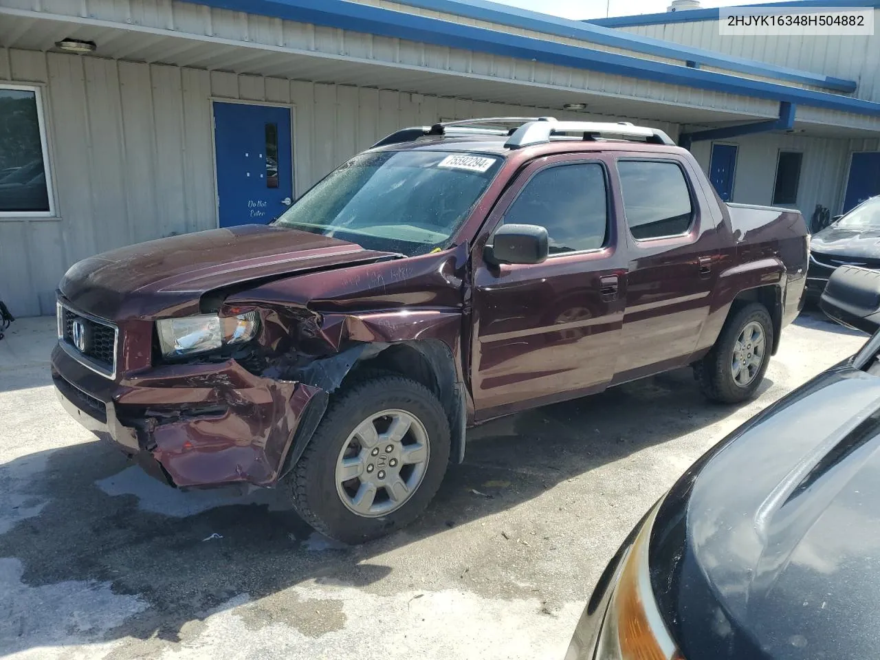 2008 Honda Ridgeline Rtx VIN: 2HJYK16348H504882 Lot: 75592294