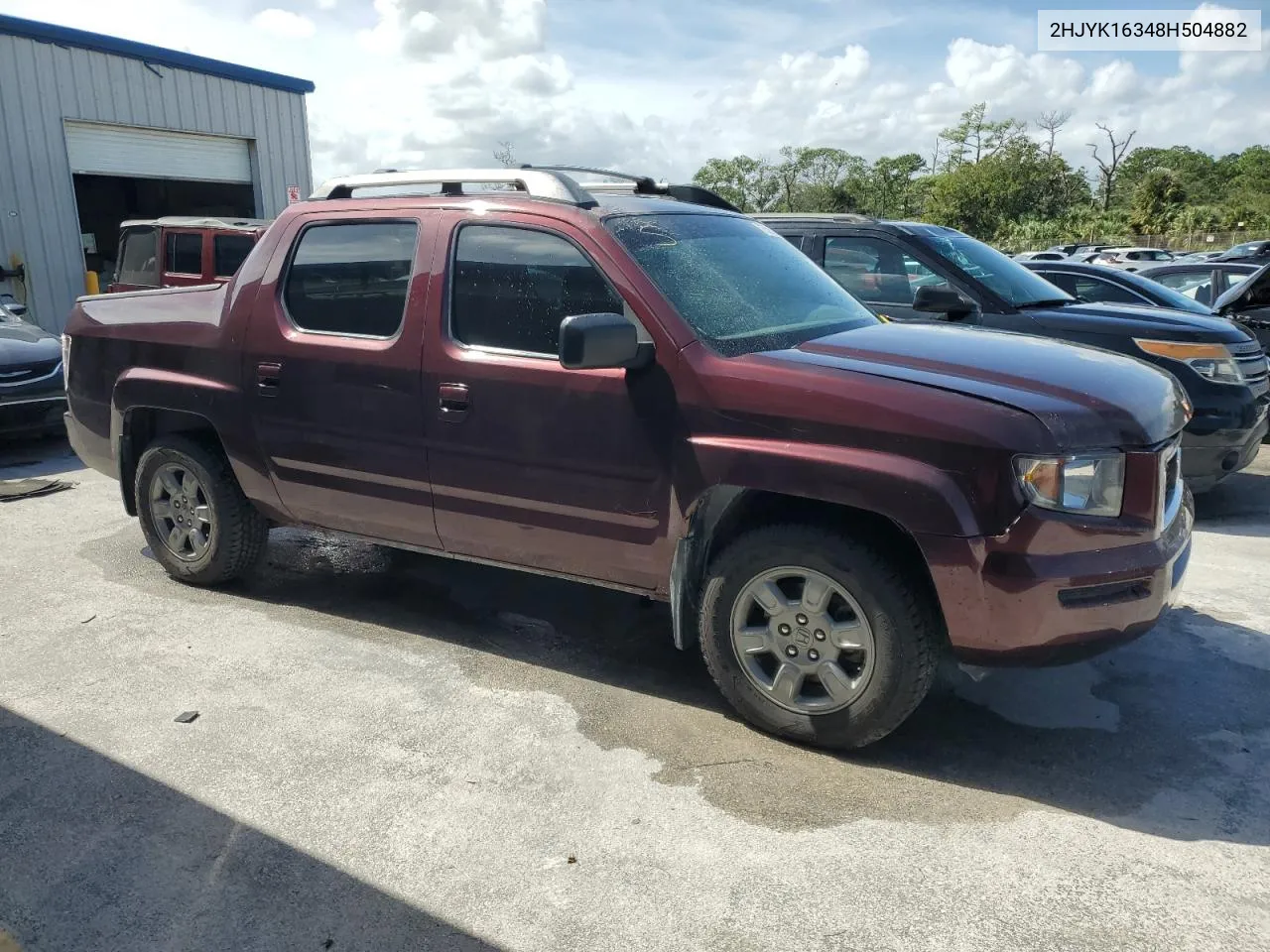 2008 Honda Ridgeline Rtx VIN: 2HJYK16348H504882 Lot: 75592294