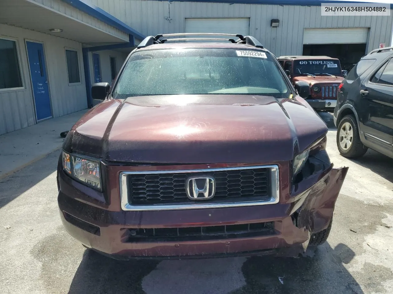 2008 Honda Ridgeline Rtx VIN: 2HJYK16348H504882 Lot: 75592294