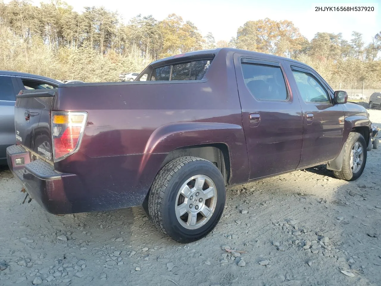 2008 Honda Ridgeline Rtl VIN: 2HJYK16568H537920 Lot: 75751524