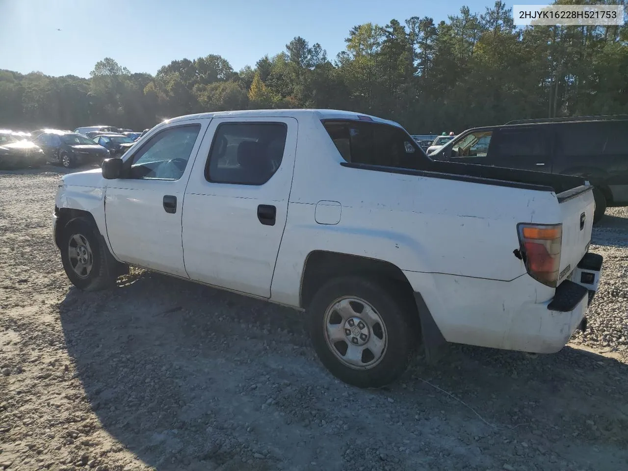 2008 Honda Ridgeline Rt VIN: 2HJYK16228H521753 Lot: 76707914