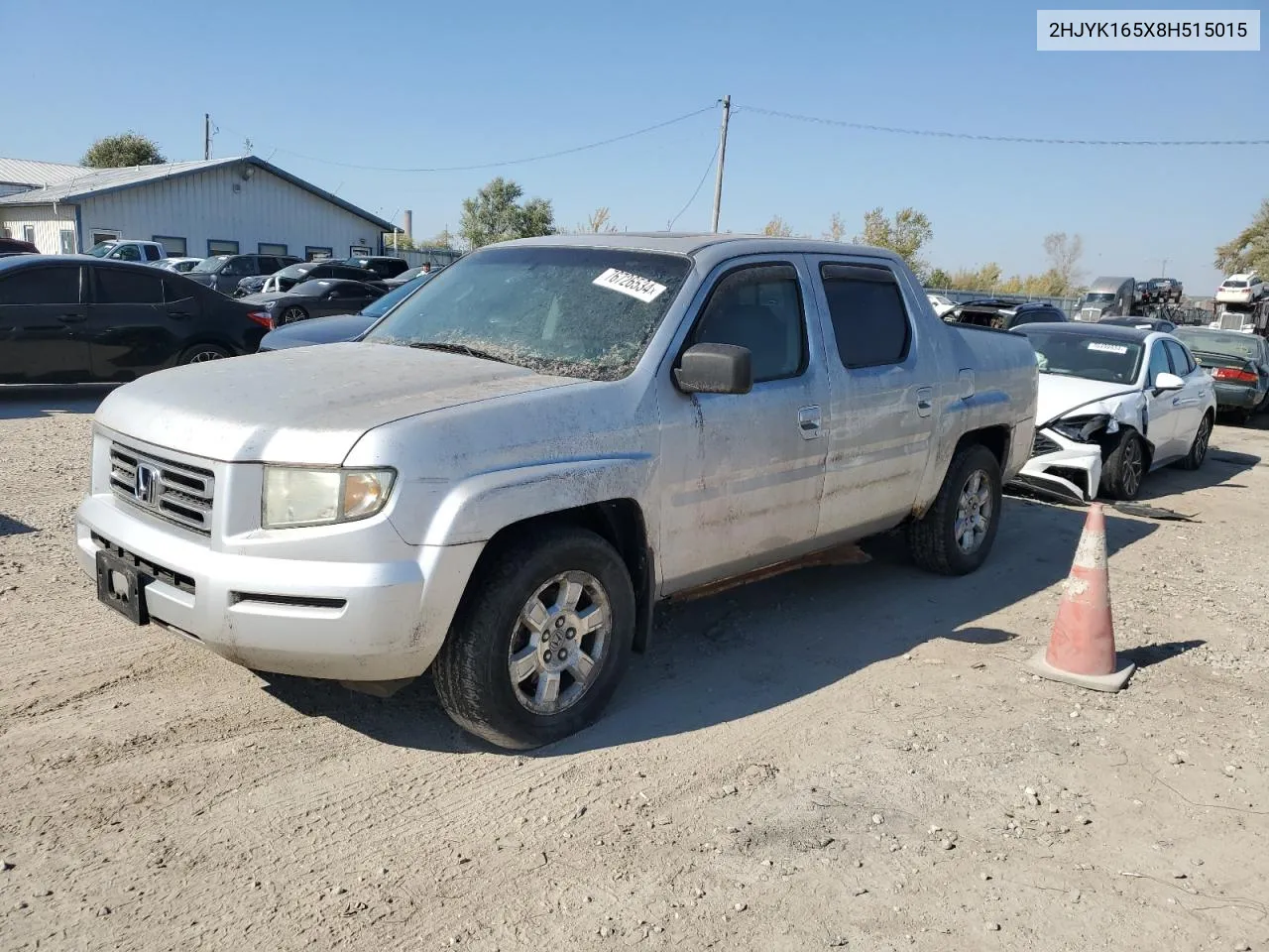 2008 Honda Ridgeline Rtl VIN: 2HJYK165X8H515015 Lot: 76726534