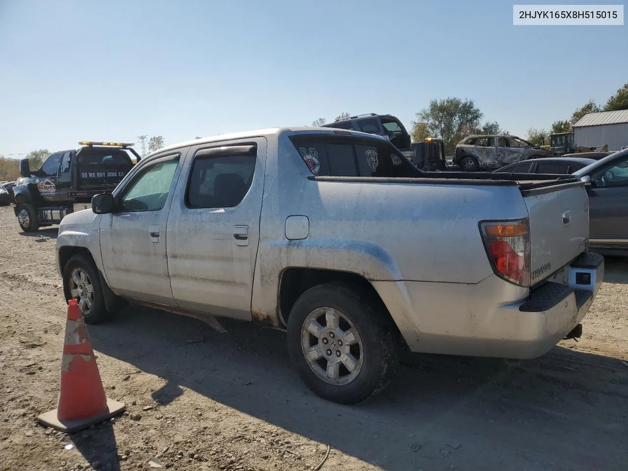 2008 Honda Ridgeline Rtl VIN: 2HJYK165X8H515015 Lot: 76726534