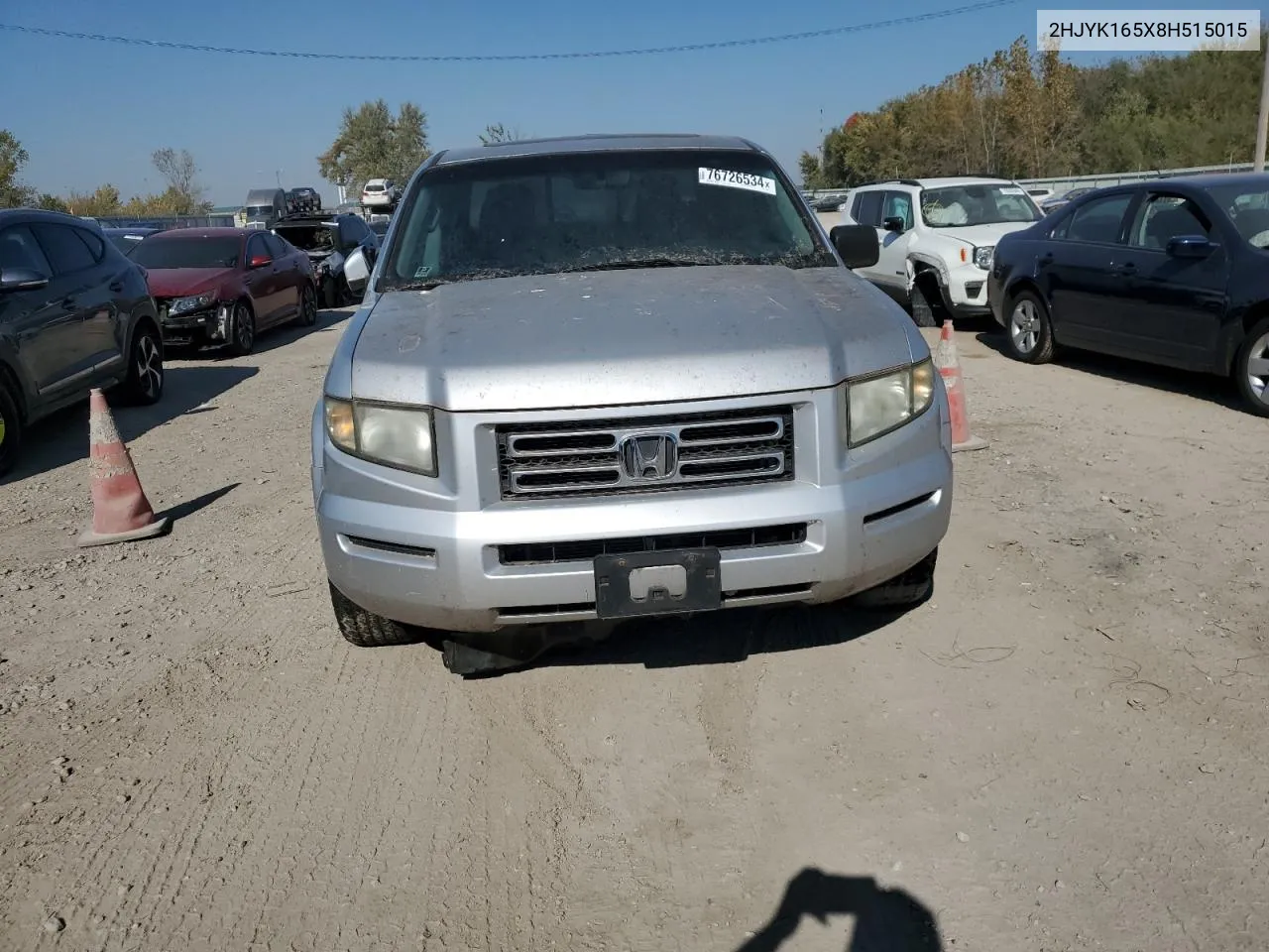 2008 Honda Ridgeline Rtl VIN: 2HJYK165X8H515015 Lot: 76726534