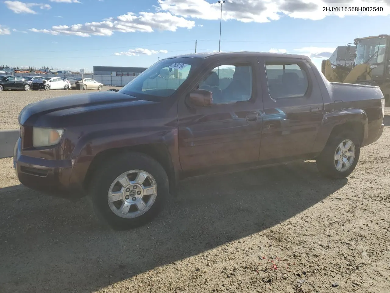 2008 Honda Ridgeline Rtl VIN: 2HJYK16568H002540 Lot: 76833764