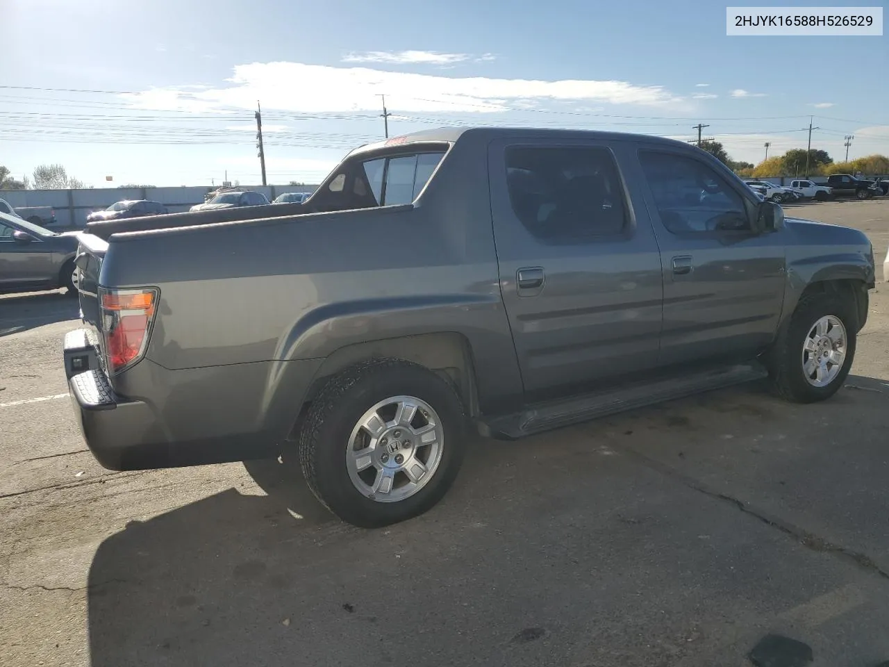 2008 Honda Ridgeline Rtl VIN: 2HJYK16588H526529 Lot: 77406554