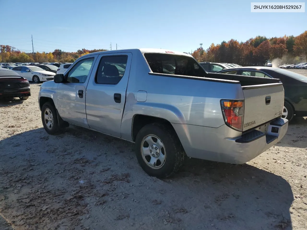 2008 Honda Ridgeline Rt VIN: 2HJYK16208H529267 Lot: 77496104