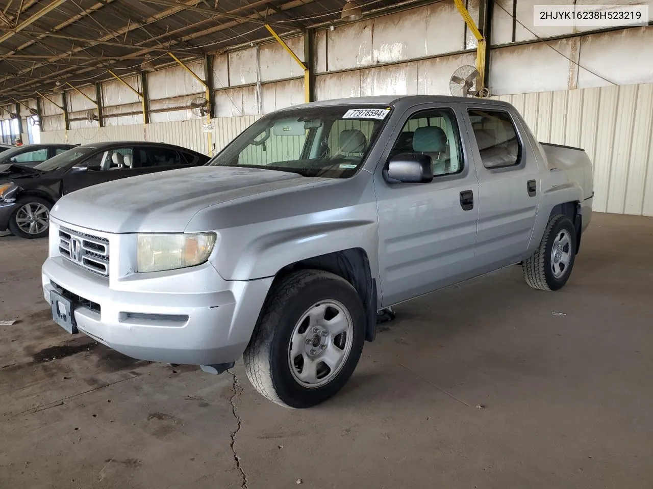 2008 Honda Ridgeline Rt VIN: 2HJYK16238H523219 Lot: 77978594