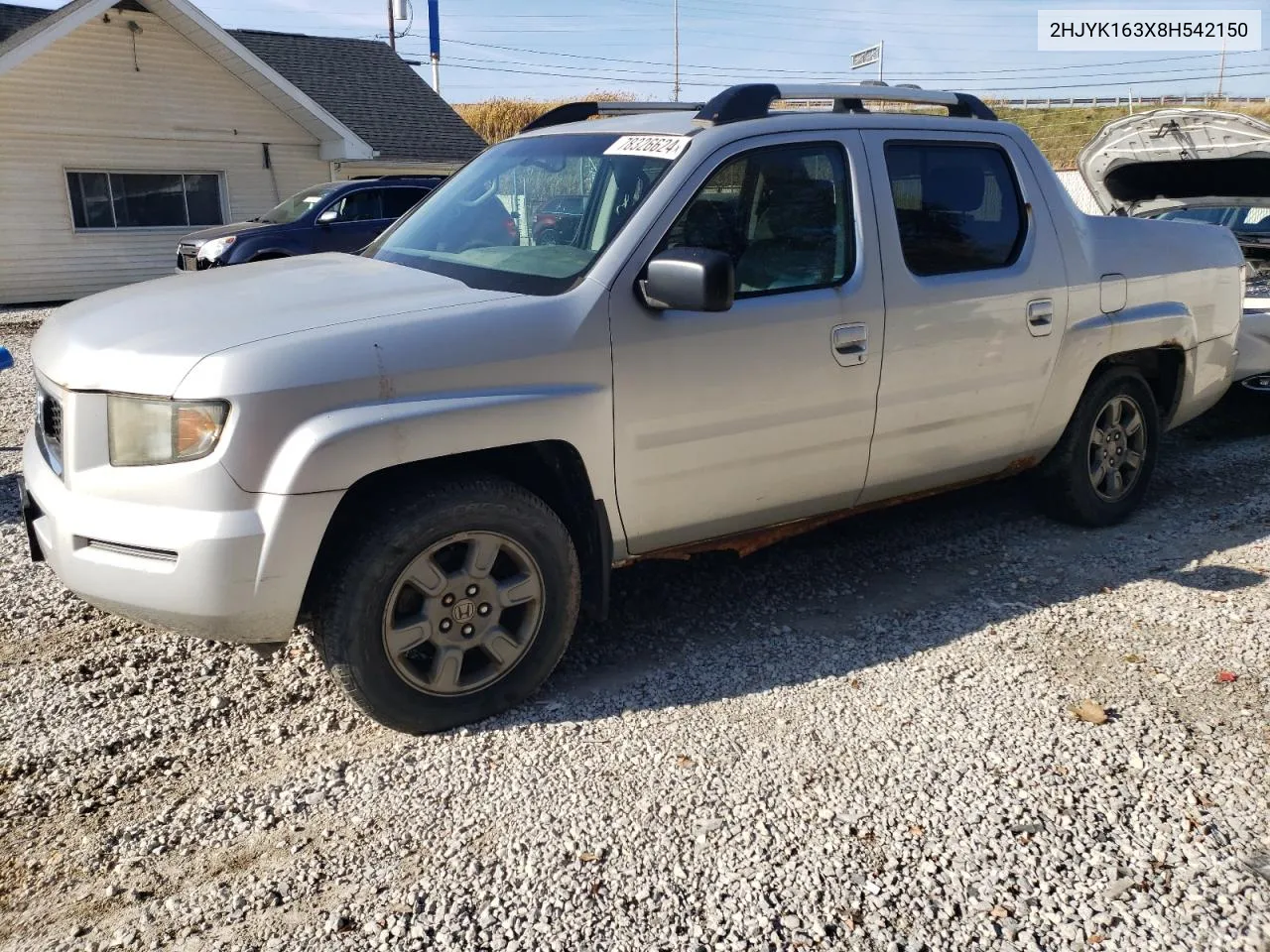 2008 Honda Ridgeline Rtx VIN: 2HJYK163X8H542150 Lot: 78326624