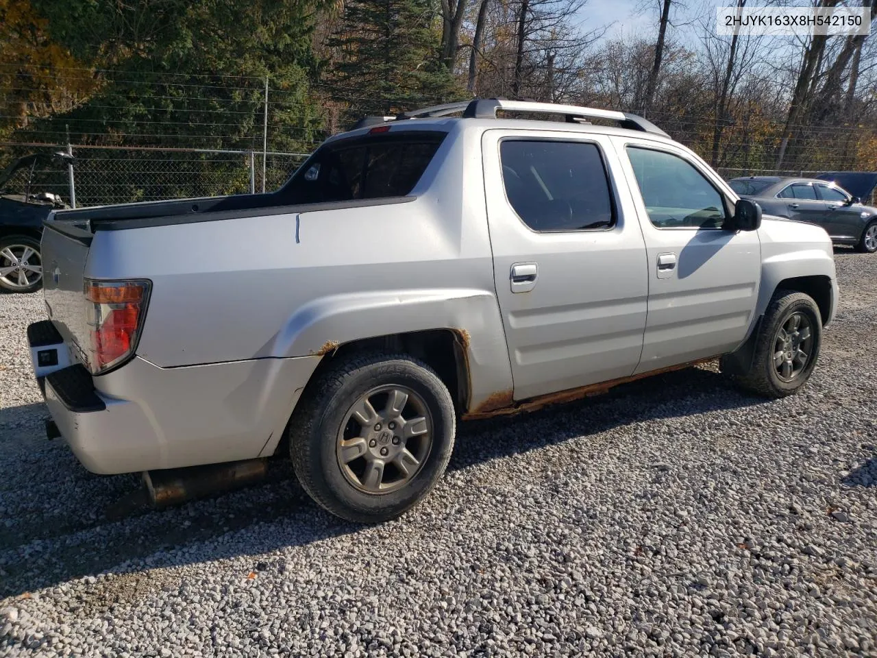 2008 Honda Ridgeline Rtx VIN: 2HJYK163X8H542150 Lot: 78326624