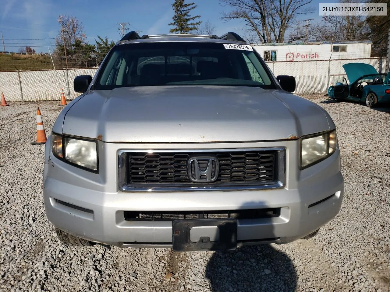 2008 Honda Ridgeline Rtx VIN: 2HJYK163X8H542150 Lot: 78326624