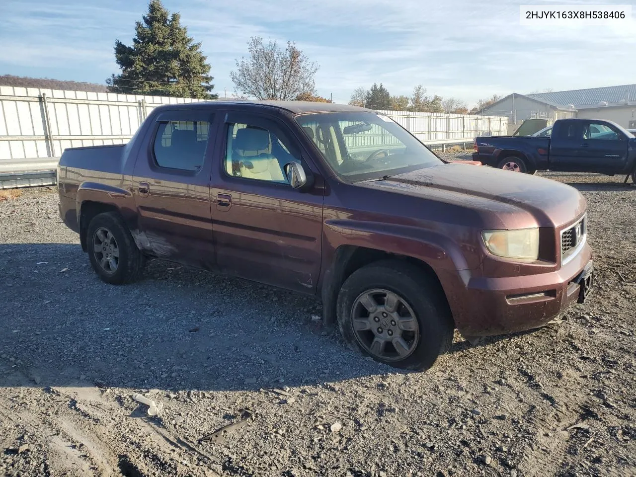 2HJYK163X8H538406 2008 Honda Ridgeline Rtx