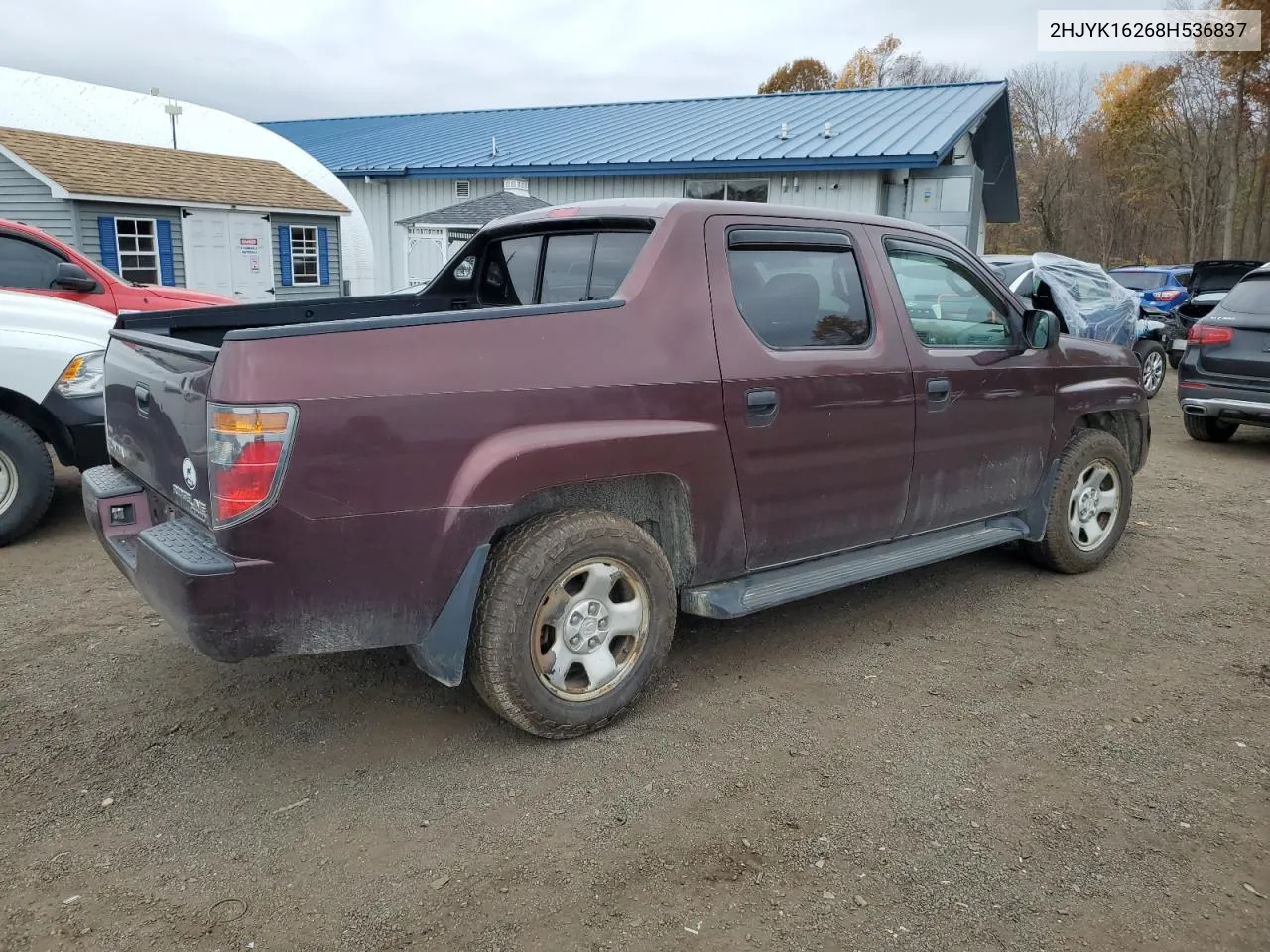 2008 Honda Ridgeline Rt VIN: 2HJYK16268H536837 Lot: 78434254