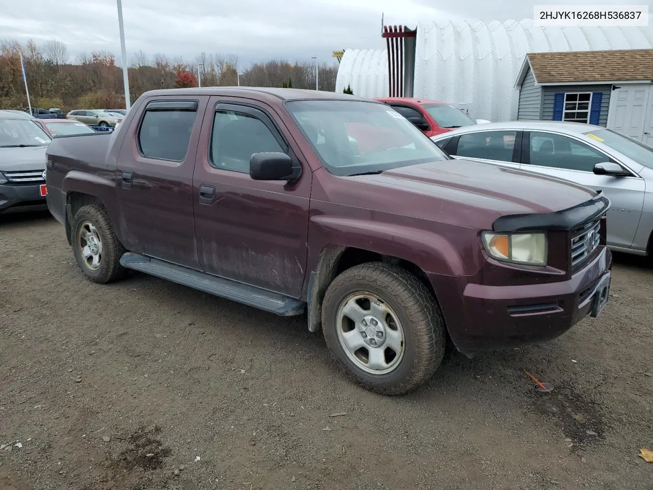 2008 Honda Ridgeline Rt VIN: 2HJYK16268H536837 Lot: 78434254