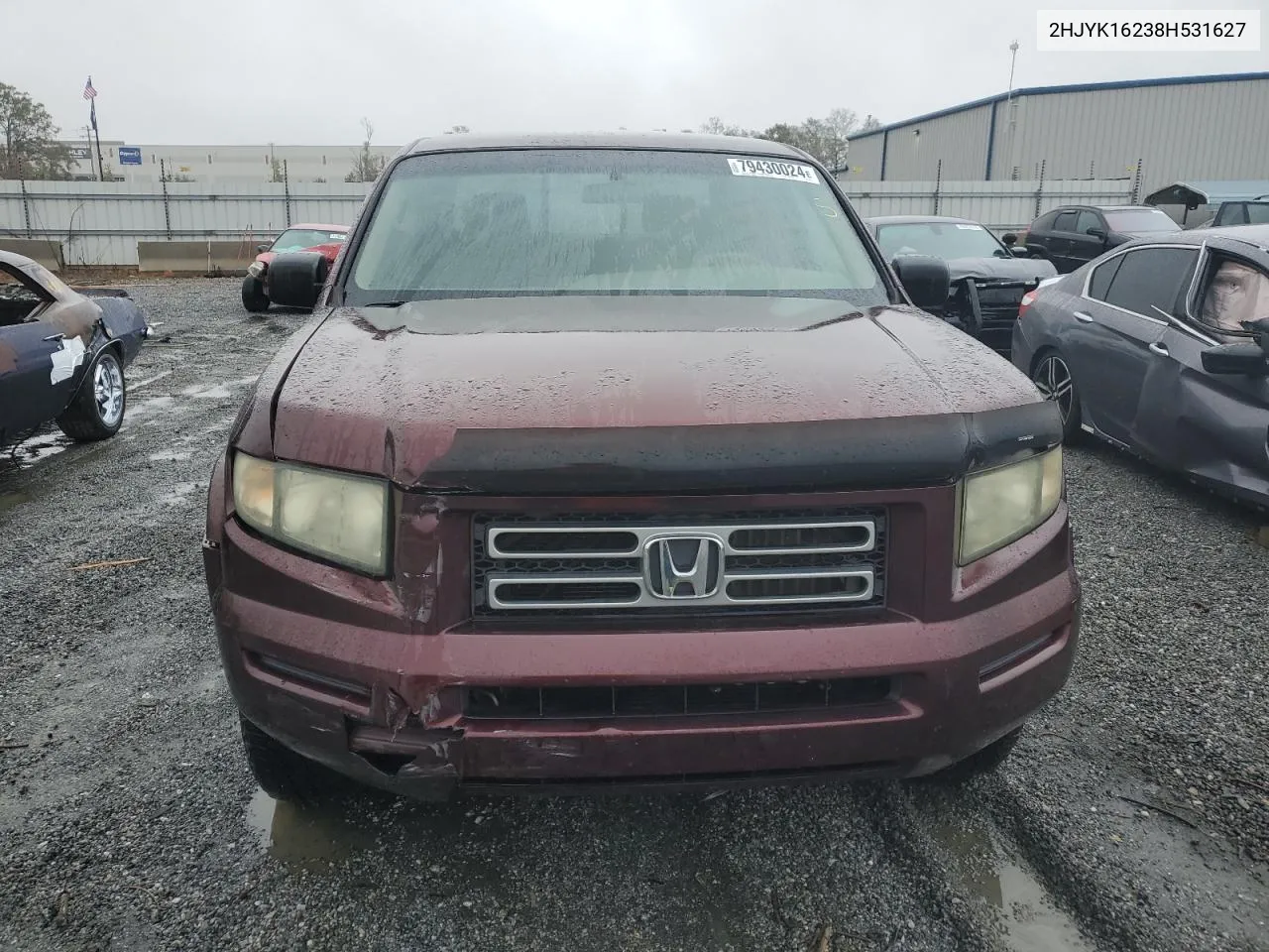 2008 Honda Ridgeline Rt VIN: 2HJYK16238H531627 Lot: 79430024