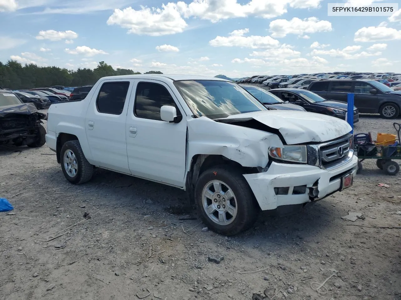 2009 Honda Ridgeline Rts VIN: 5FPYK16429B101575 Lot: 62907214