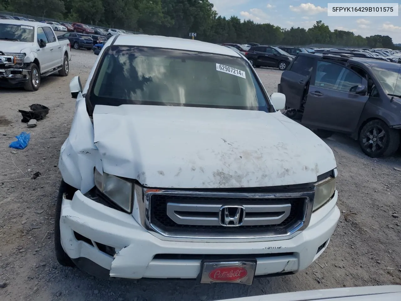 2009 Honda Ridgeline Rts VIN: 5FPYK16429B101575 Lot: 62907214