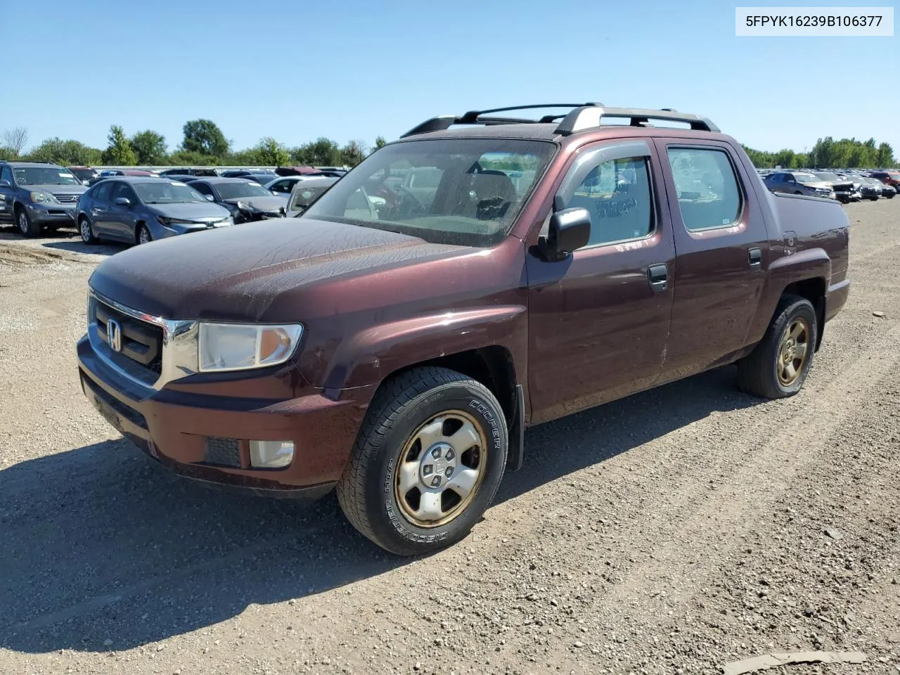 2009 Honda Ridgeline Rt VIN: 5FPYK16239B106377 Lot: 70242764