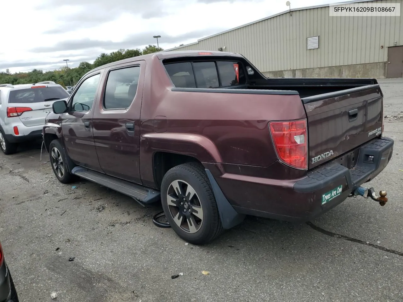 2009 Honda Ridgeline Rt VIN: 5FPYK16209B108667 Lot: 71869654