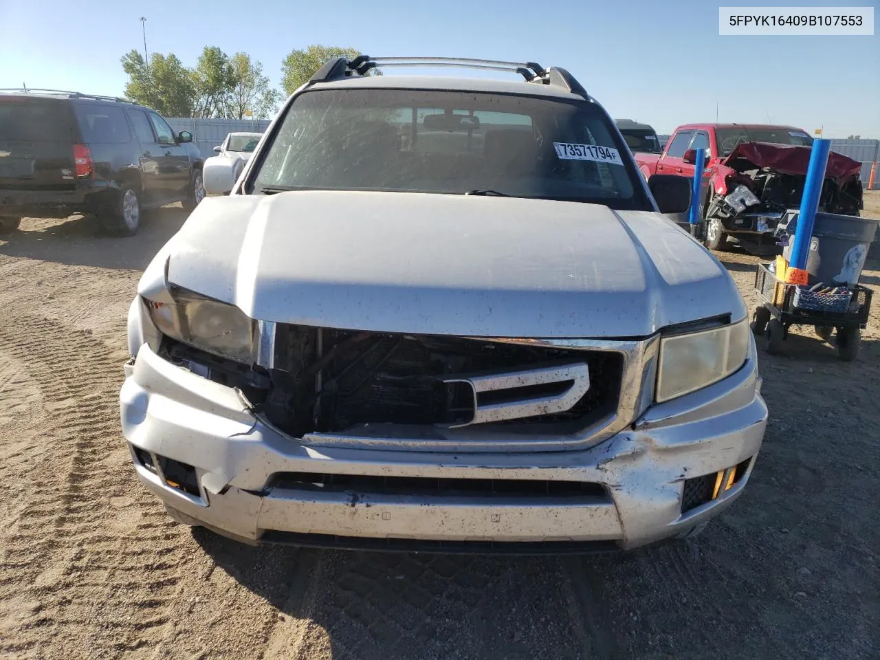 2009 Honda Ridgeline Rts VIN: 5FPYK16409B107553 Lot: 73571794