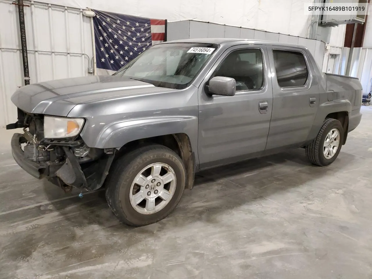 2009 Honda Ridgeline Rts VIN: 5FPYK16489B101919 Lot: 74516094