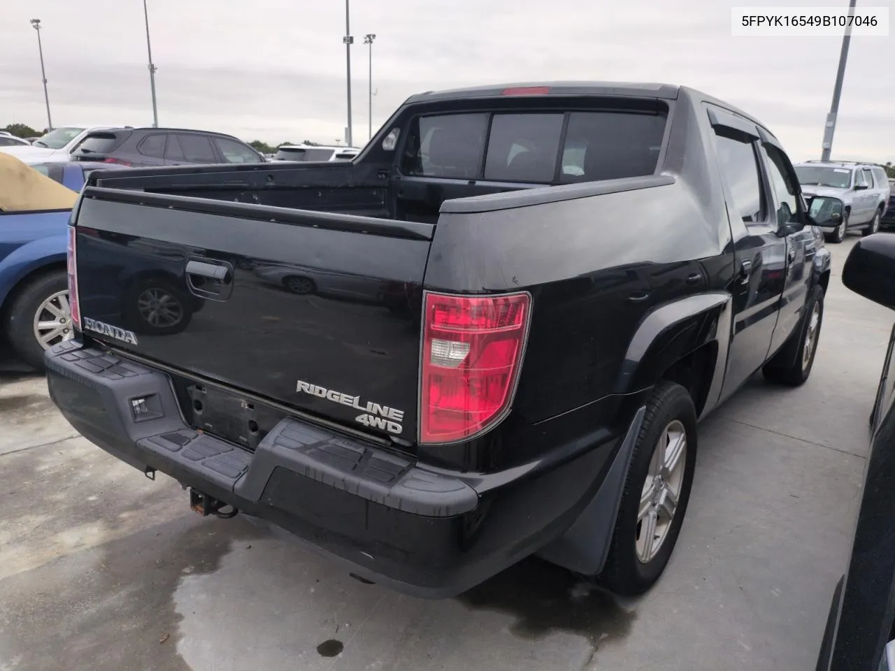 5FPYK16549B107046 2009 Honda Ridgeline Rtl