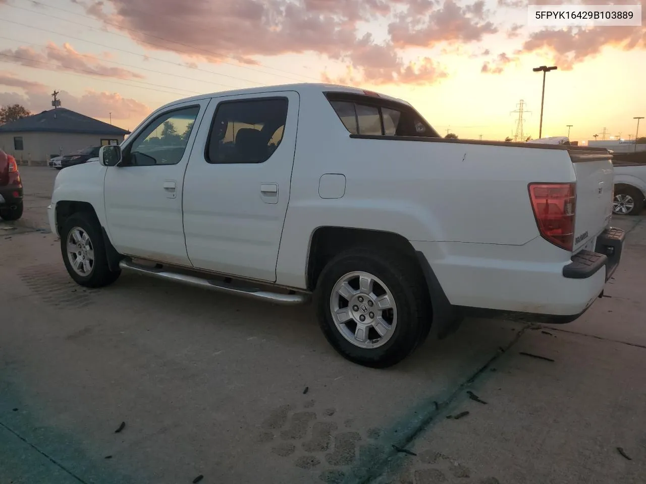 2009 Honda Ridgeline Rts VIN: 5FPYK16429B103889 Lot: 75573664