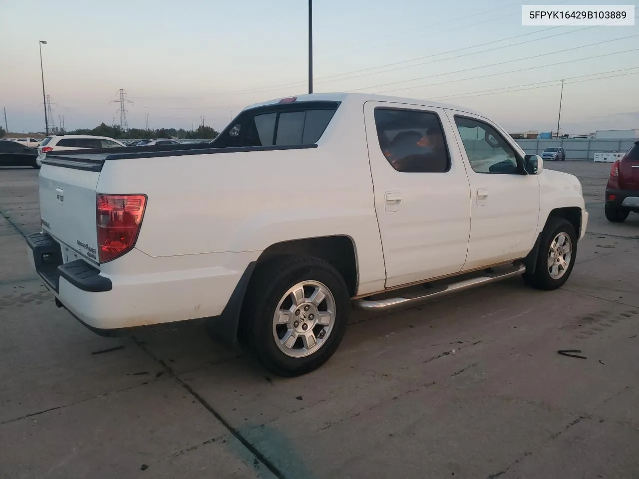 2009 Honda Ridgeline Rts VIN: 5FPYK16429B103889 Lot: 75573664