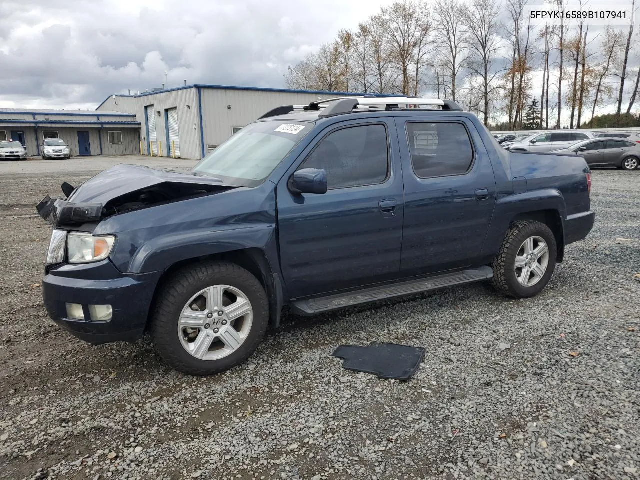 2009 Honda Ridgeline Rtl VIN: 5FPYK16589B107941 Lot: 77275124