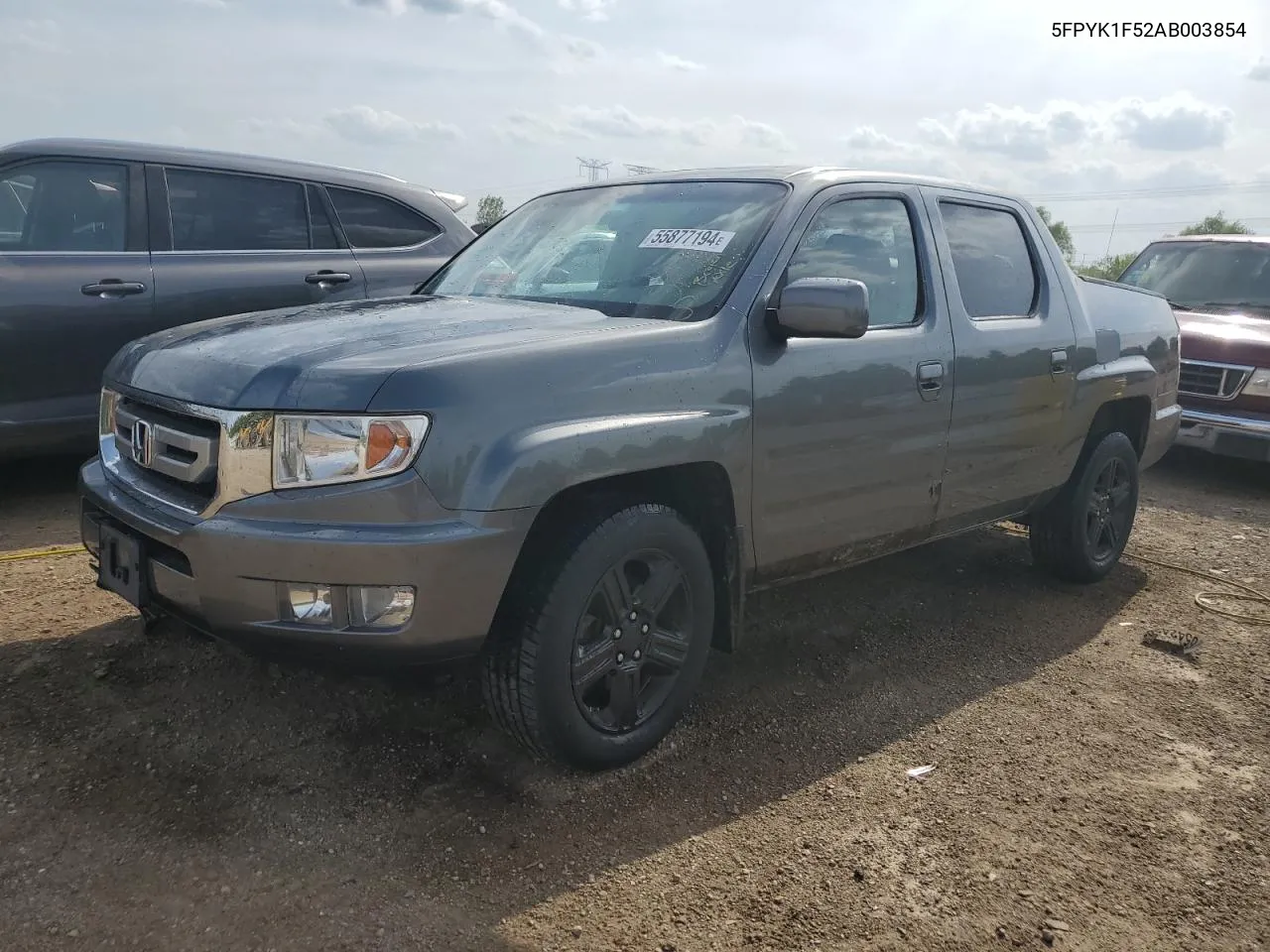 2010 Honda Ridgeline Rtl VIN: 5FPYK1F52AB003854 Lot: 55877194