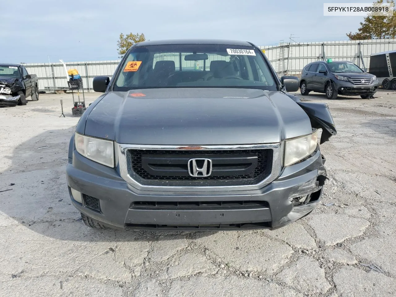 2010 Honda Ridgeline Rt VIN: 5FPYK1F28AB008918 Lot: 70030164