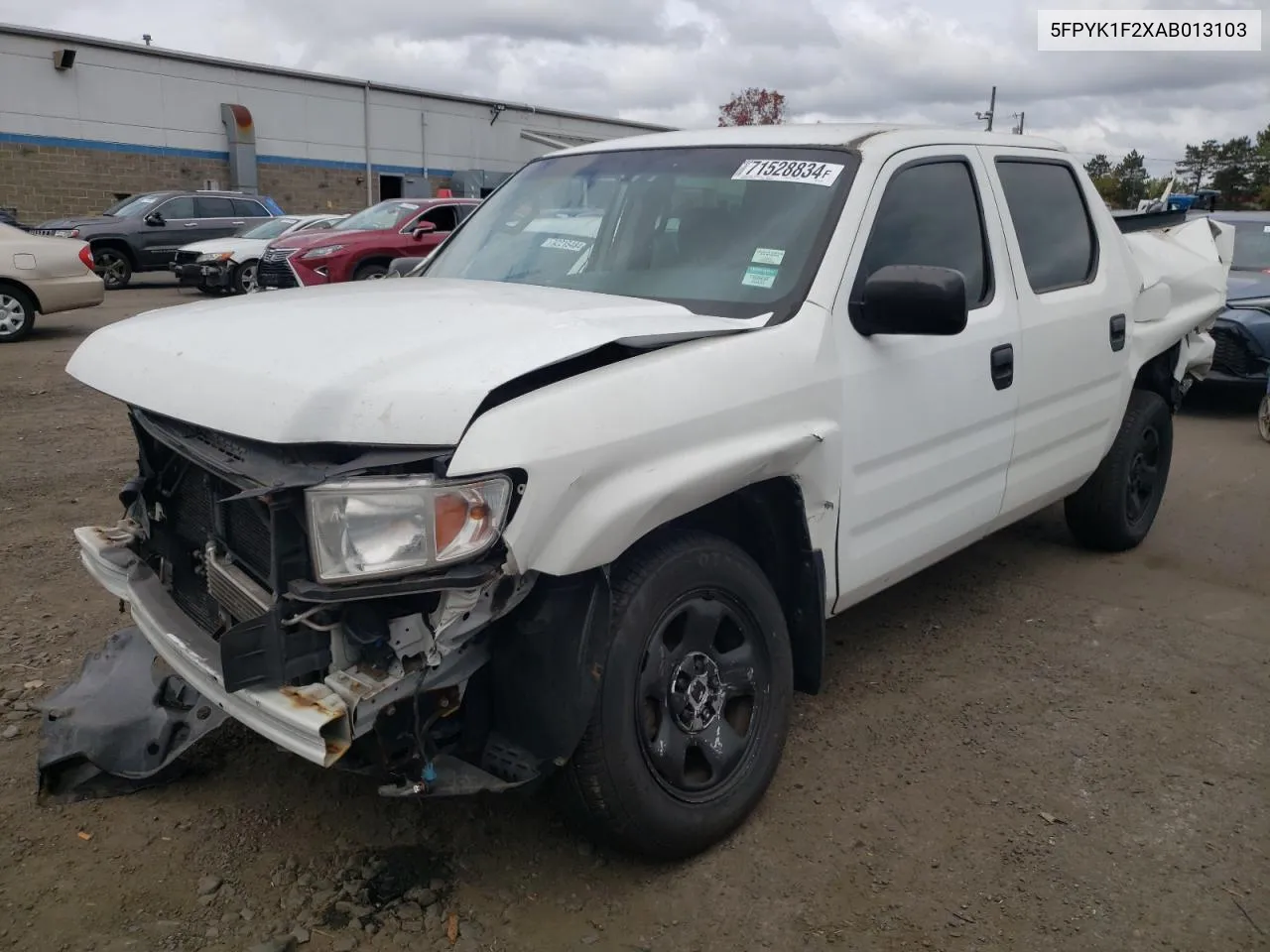 2010 Honda Ridgeline Rt VIN: 5FPYK1F2XAB013103 Lot: 71528834